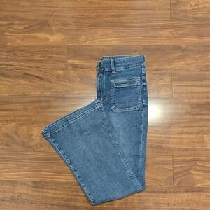 American Eagle Outfitters Super Hi-Rise Flare Blue Jeans